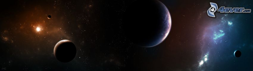 universe, planets, panorama