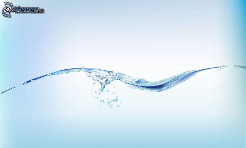 water, blue background