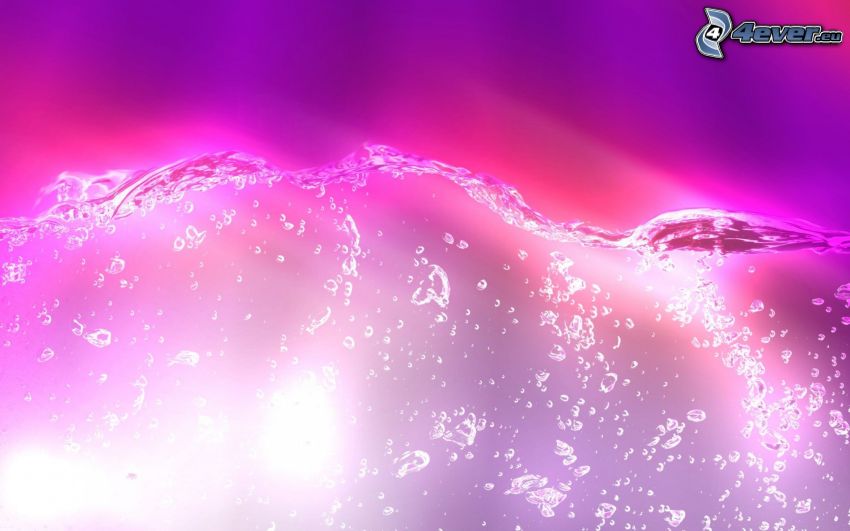 water, pink background