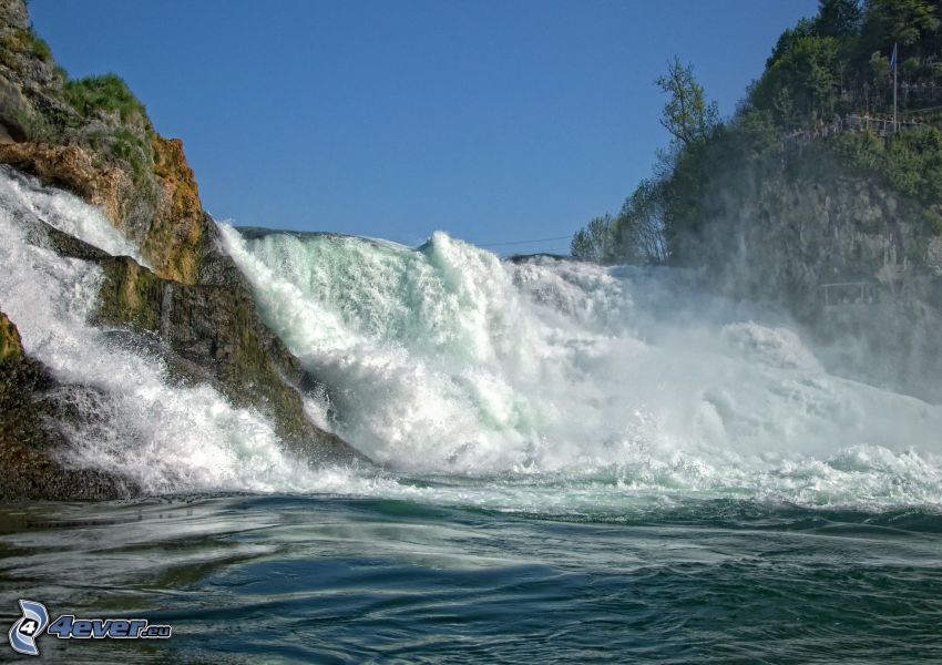 waterfall, wild water