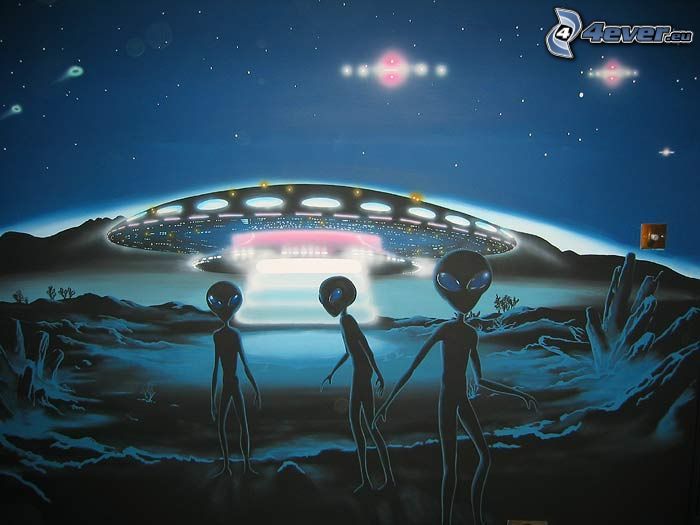 aliens, UFO, flying saucer