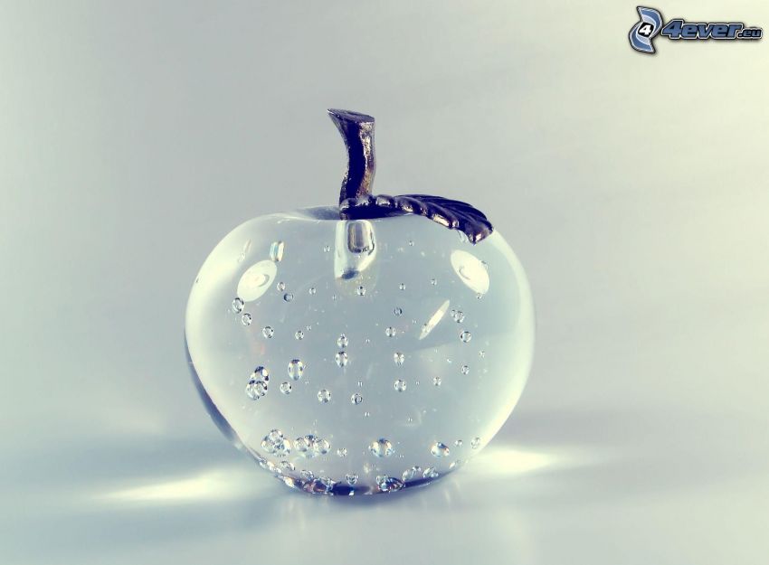 apple, glass