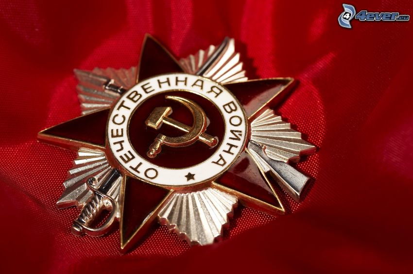 badge, hammer and sickle