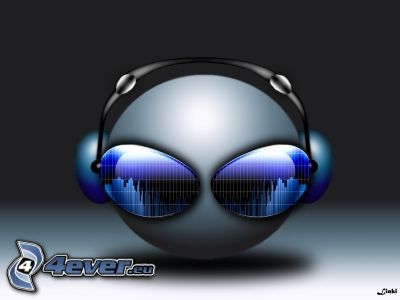 ball, sunglasses, headphones, Techno