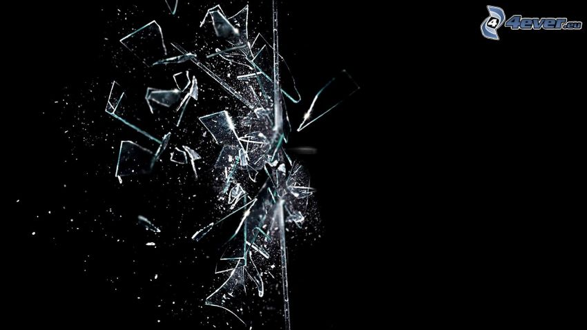 broken glass, shards
