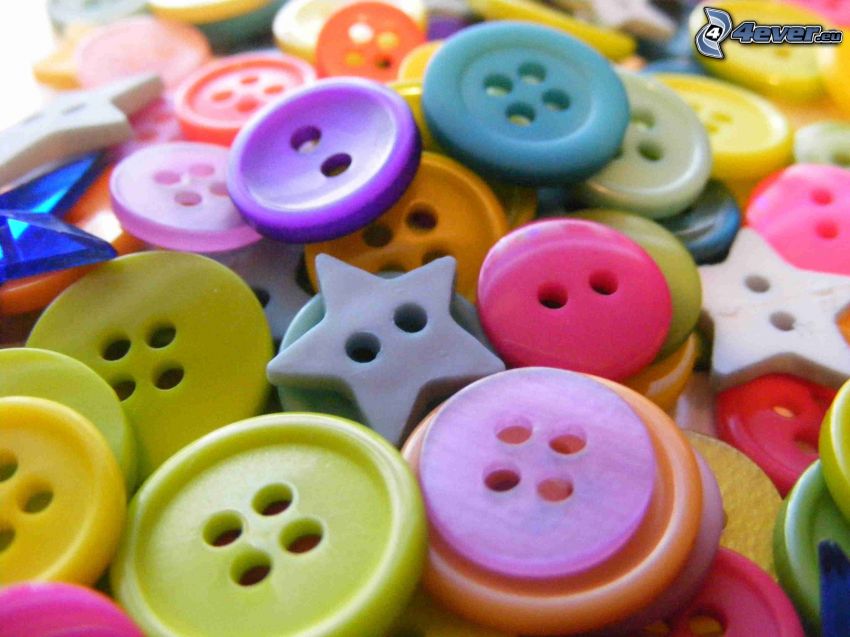 buttons, colors, stars
