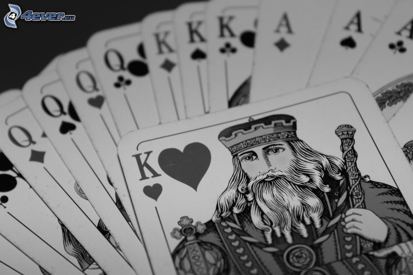 cards, black and white