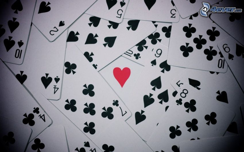 cards, red heart, ace