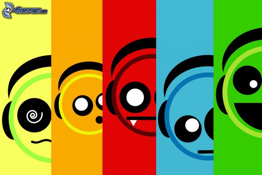 colored emoticons