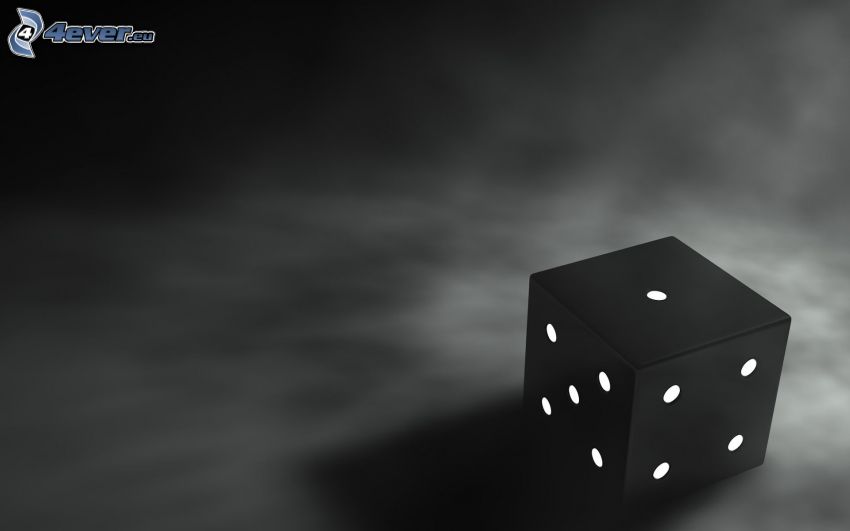 dice, black background