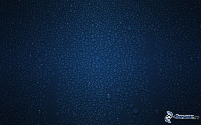 drops of water, blue background