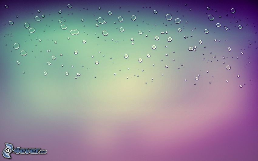drops of water, colorful background