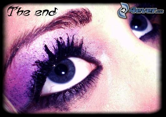 face, purple eye