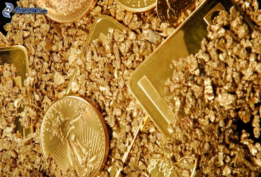 gold, coins