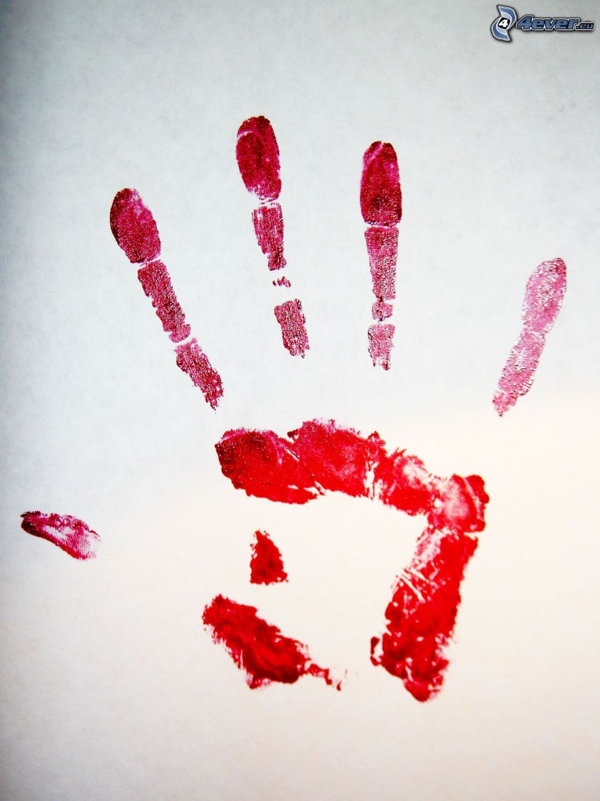 handprint, red