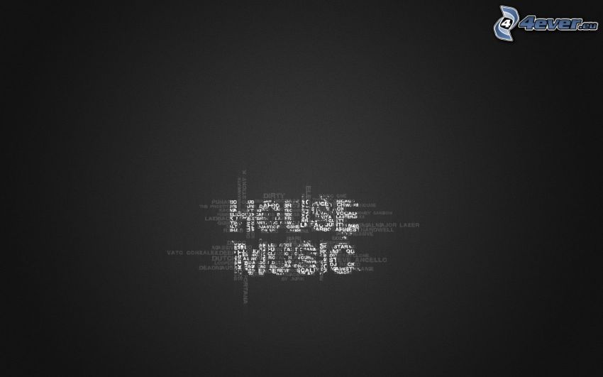 House music, black background