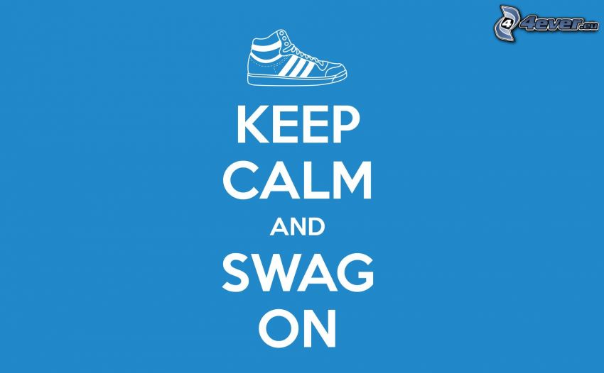 keep calm and swag on, sneaker
