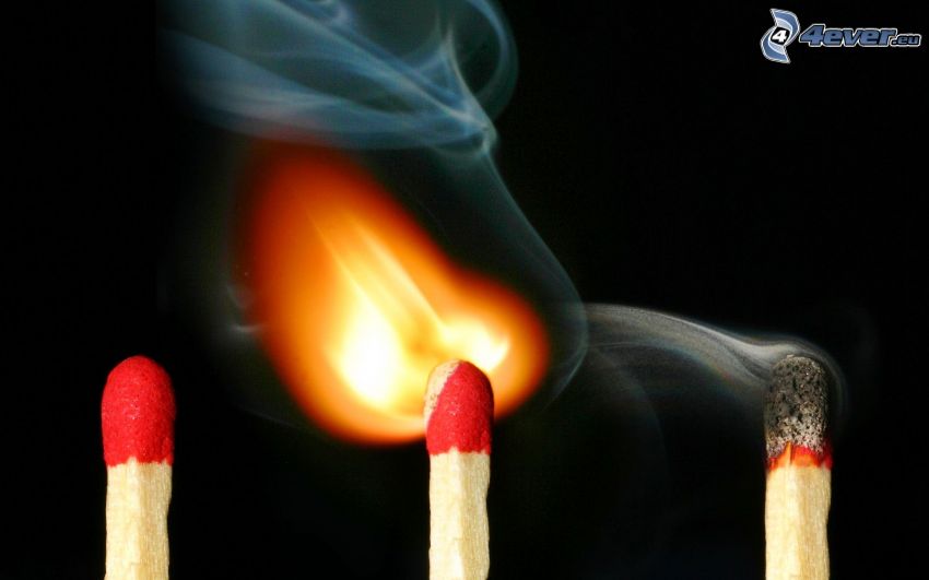 matches, fire, smoke