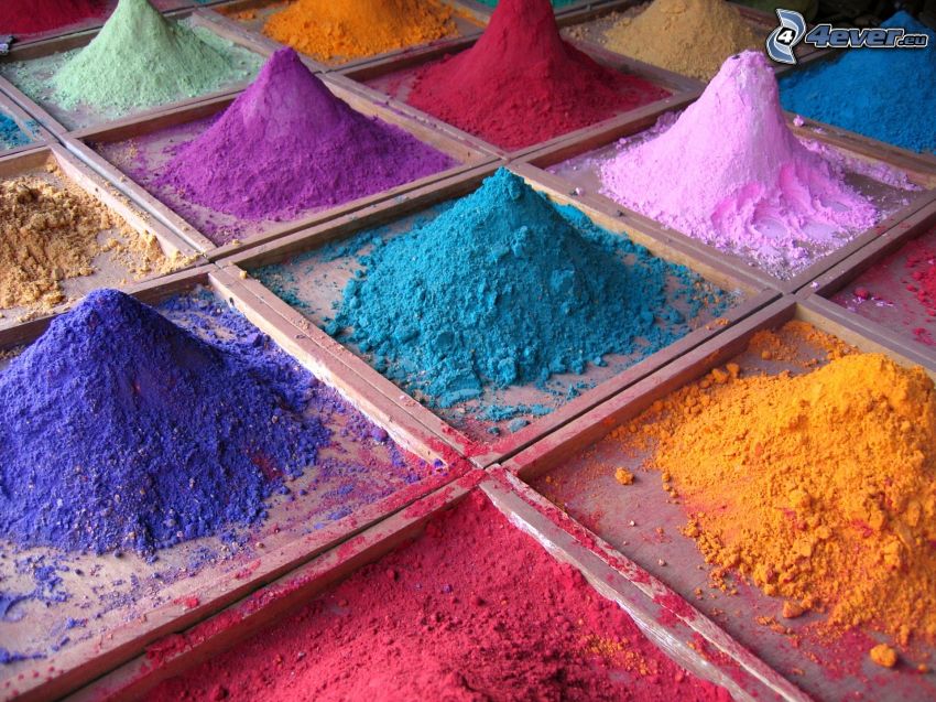 powder, colors