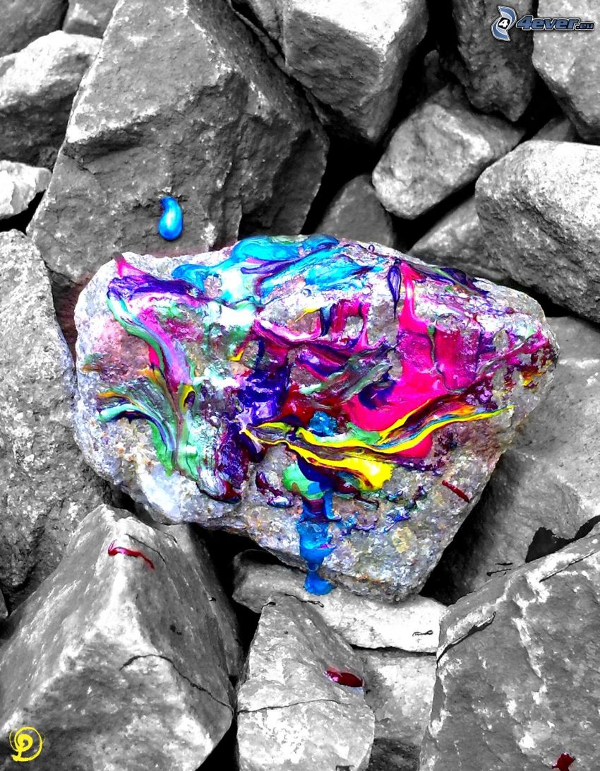 rocks, colors