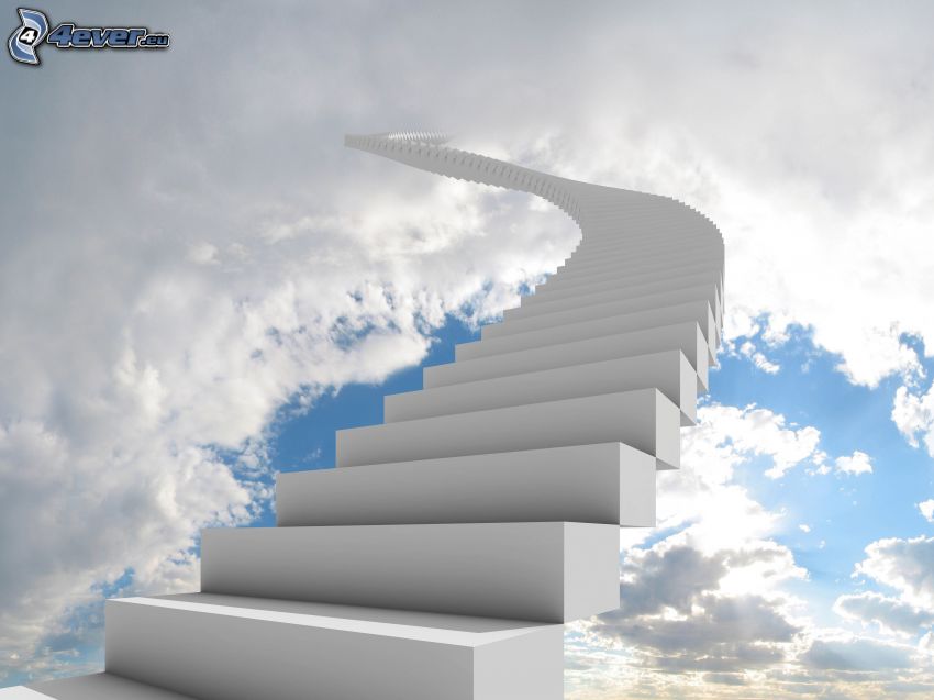 stairs to heaven, clouds