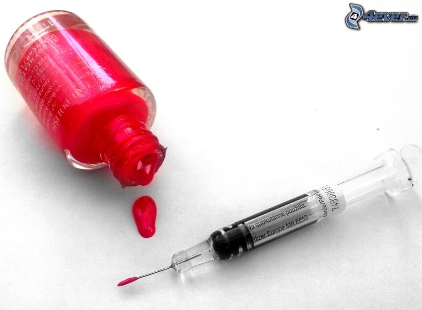 syringe, bottle
