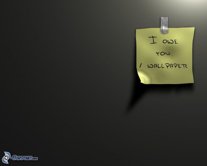 wallpaper, message, gray background, piece of paper