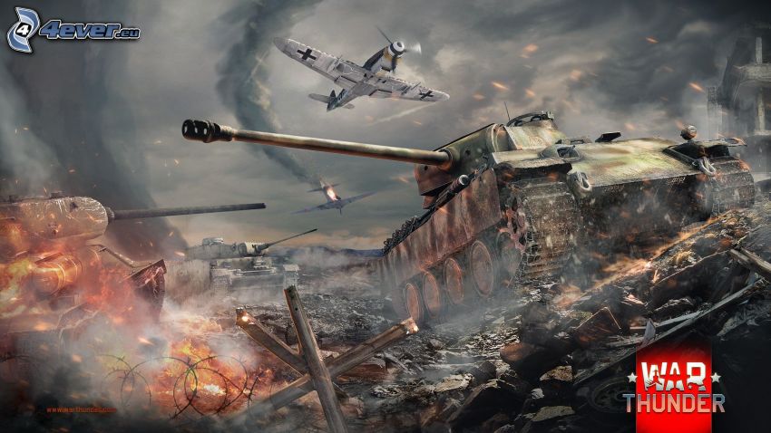 War Thunder, tanks, airplanes, fight
