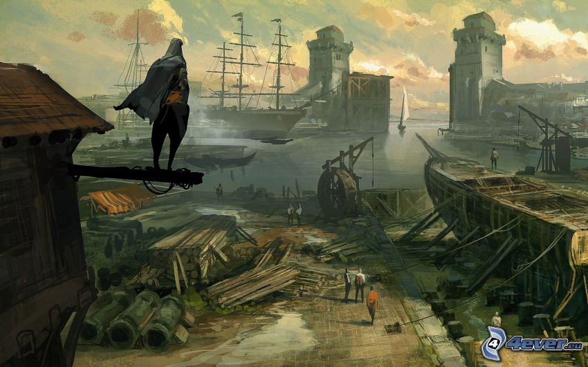 Assassin's Creed, medieval, harbor
