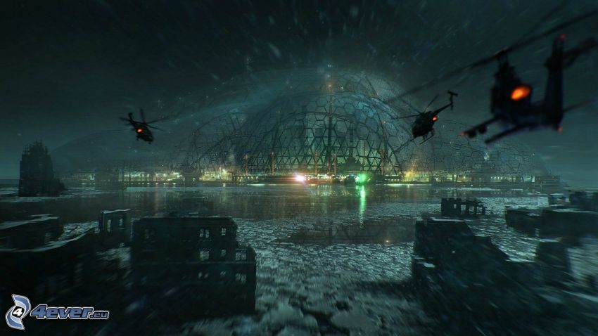 Crysis 3, military helicopters
