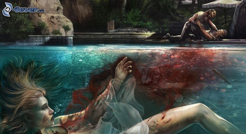 Dead Island, corpse, blood