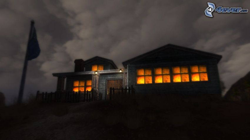 Fallout 3 - Wasteland, house, night