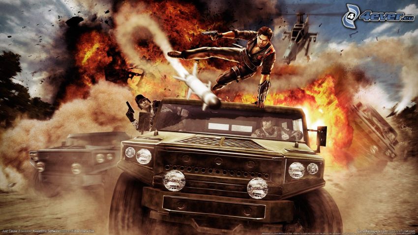 Just Cause 2, fire