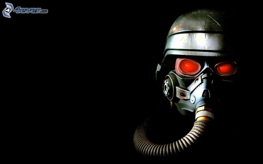 Killzone 3, man in gas mask