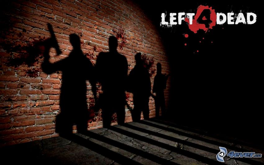 Left 4 Dead, shadows, brick wall