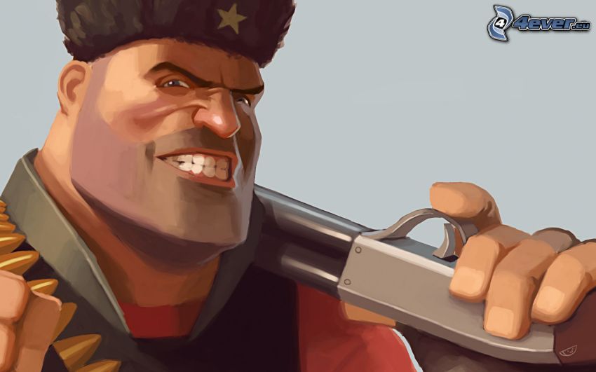 Team Fortress 2, soldier with a gun
