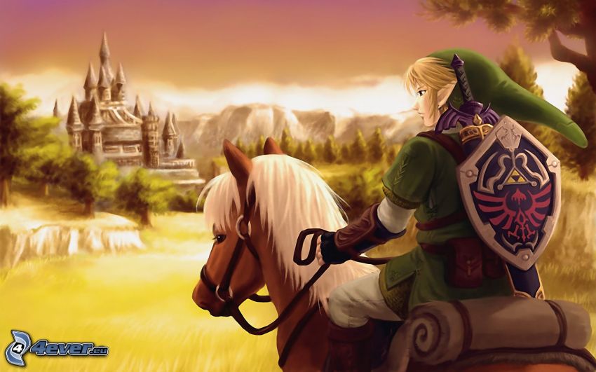 The Legend of Zelda, castle, horse, elf