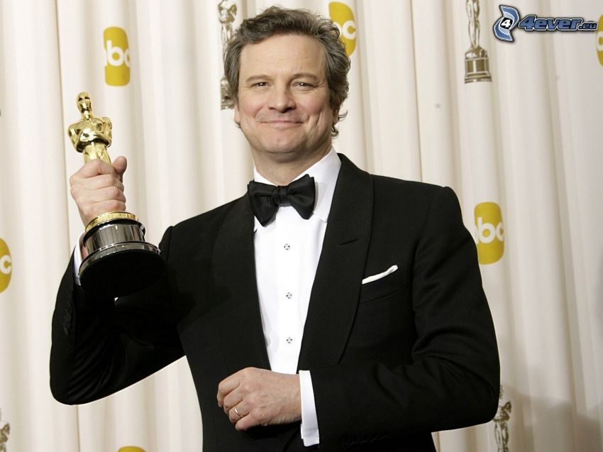 Colin Firth, smile, oscar