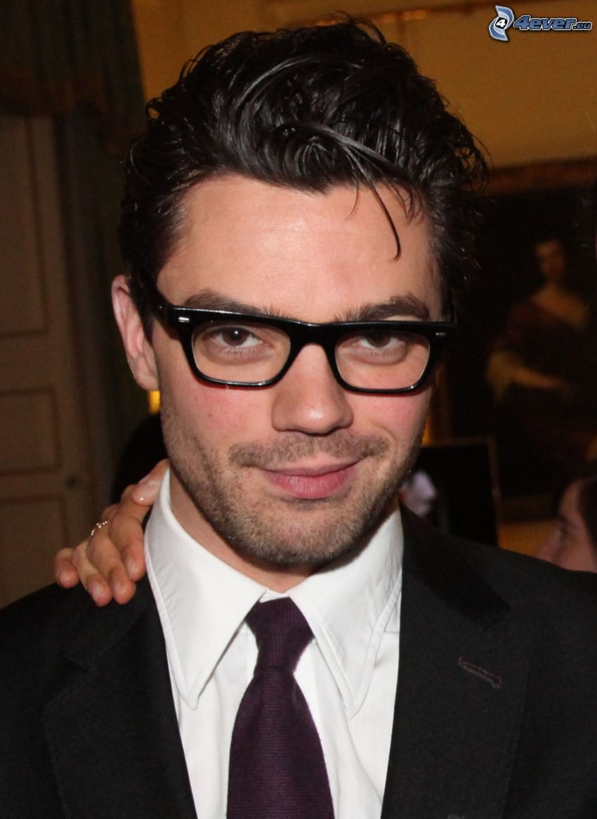 Dominic Cooper, man in suit, man with glasses