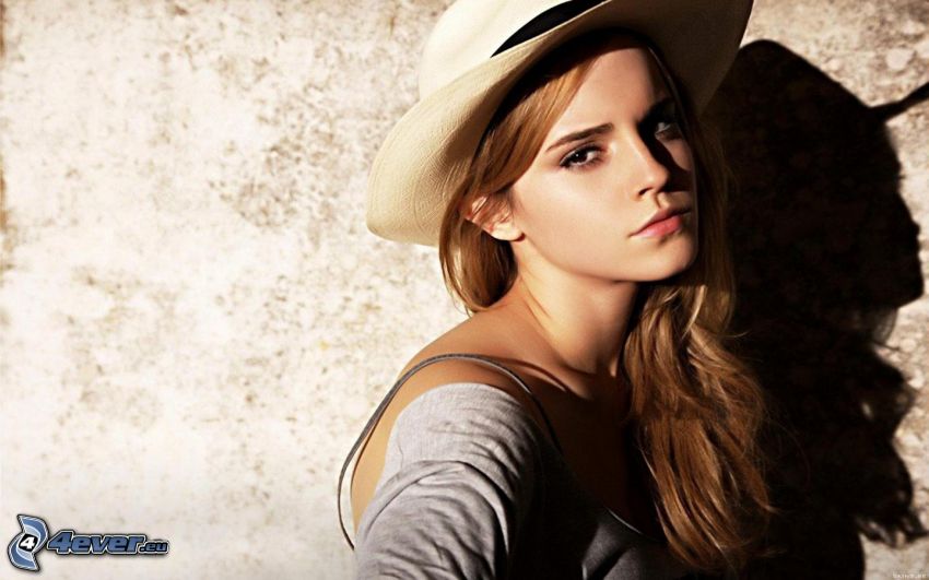 Emma Watson, a girl with a hat