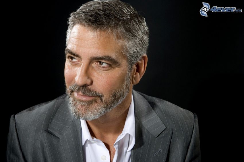 George Clooney, whiskers