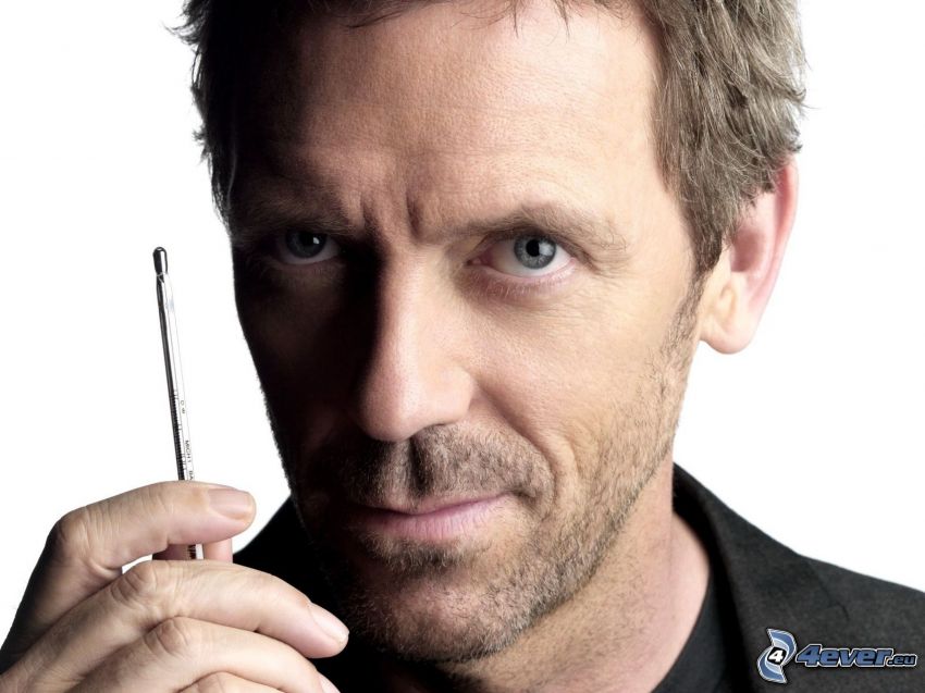 Hugh Laurie, thermometer