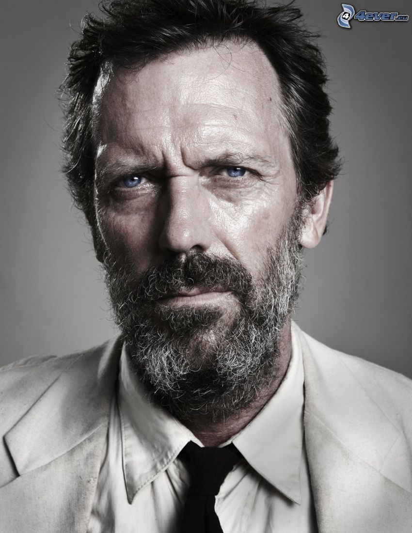 Hugh Laurie, whiskers