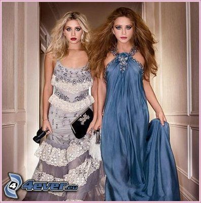 Mary-Kate and Ashley Olsen, twins, actresses