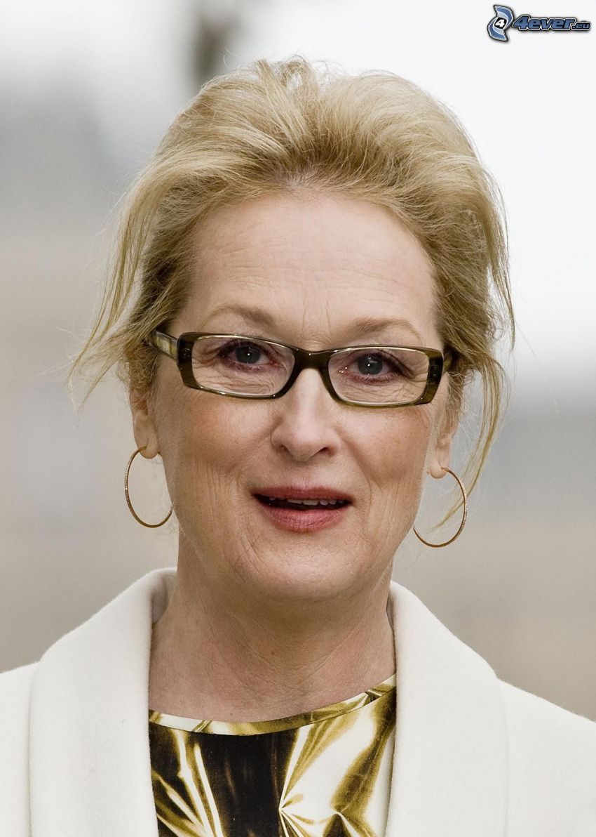Meryl Streep, woman with glasses