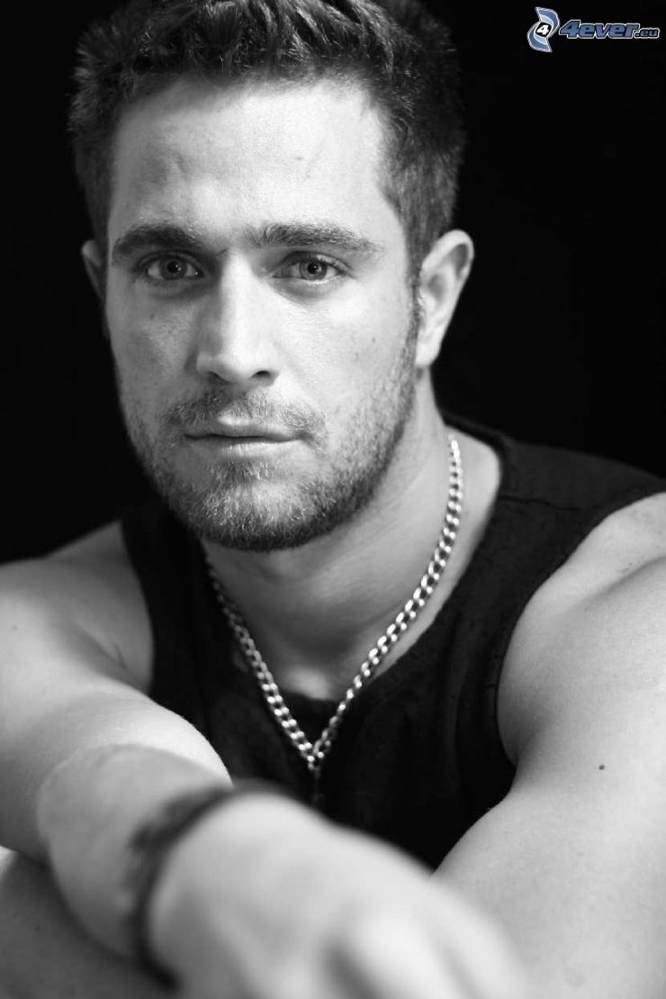 Michel Brown, black and white photo