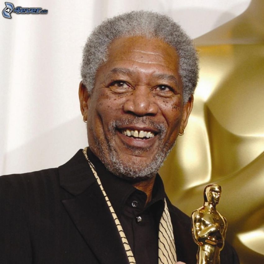 Morgan Freeman, smile, oscar