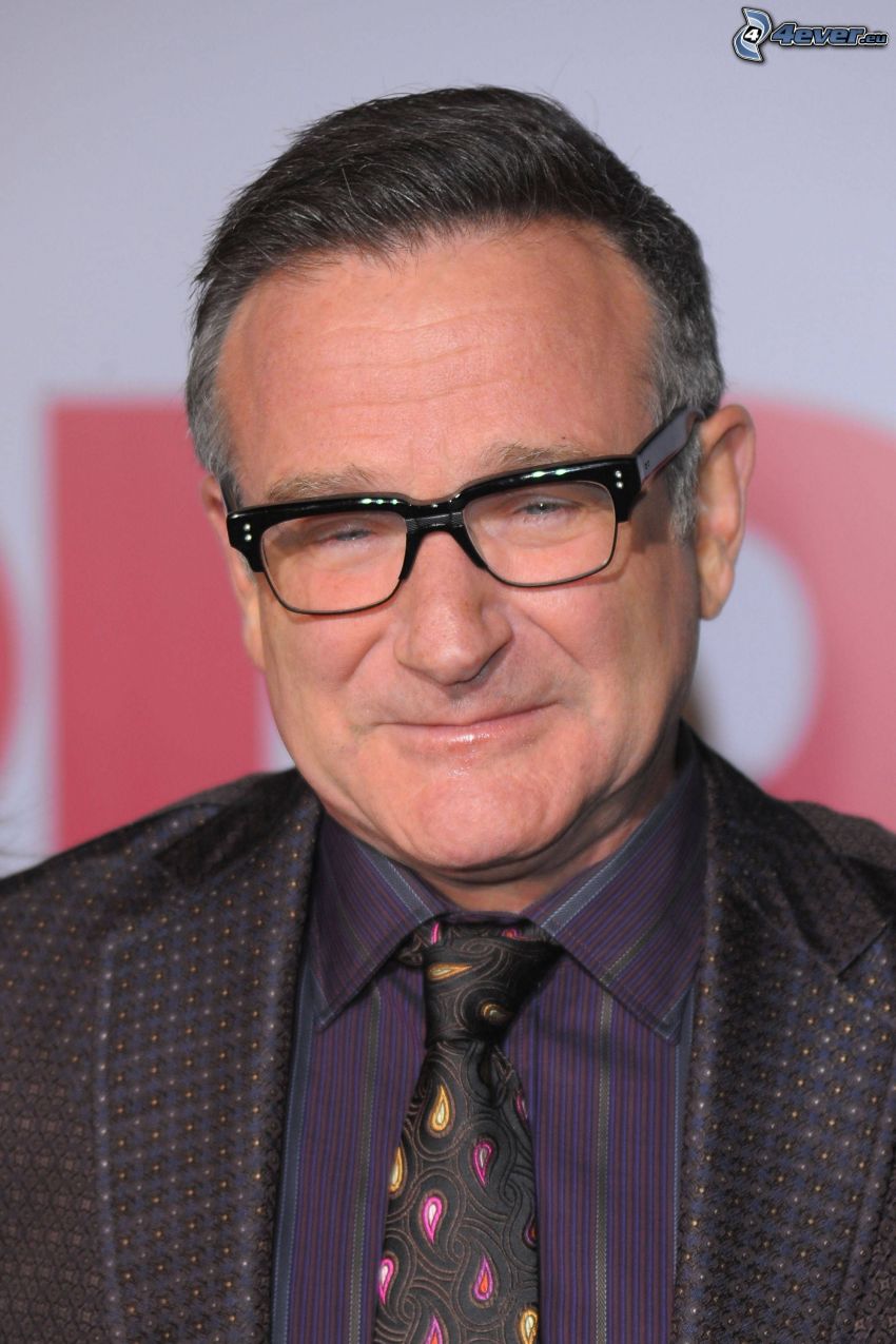 Robin Williams, man with glasses, man in suit