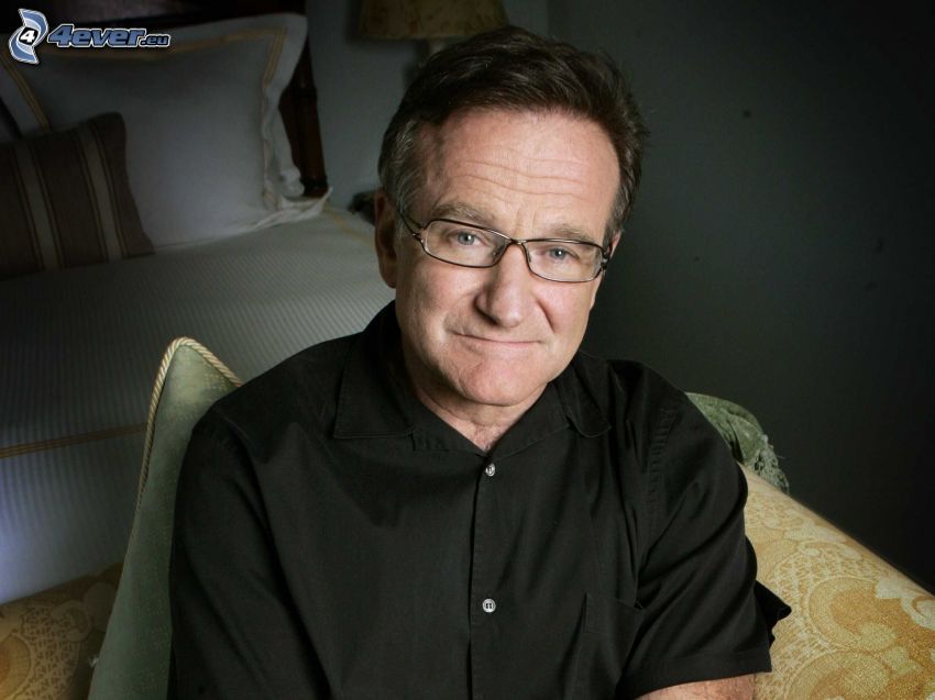 Robin Williams, man with glasses