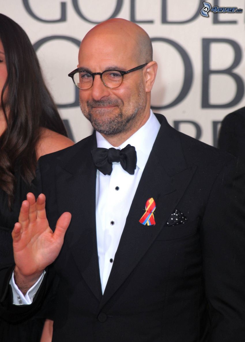 Stanley Tucci, man in suit, man with glasses